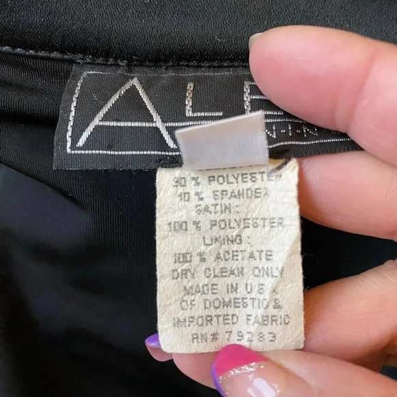 VTG Alex Evenings Lady XL BlackVelvet Cardigan Whimsigoth Witchy Grunge Hallowen - Picture 5 of 9